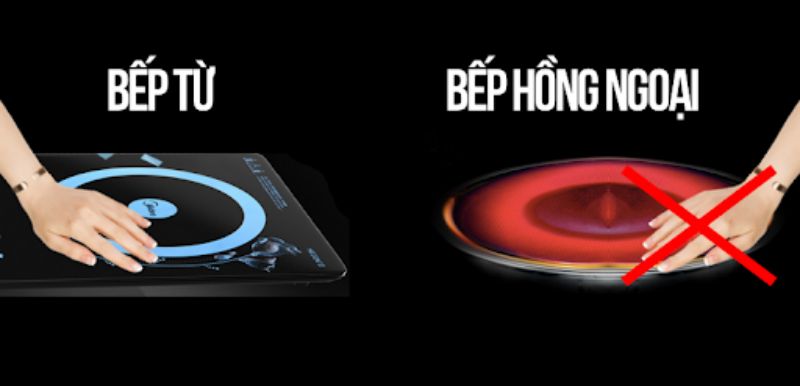 So với bếp hồng ngoại, bếp từ không phụ thuộc vào nhiệt độ