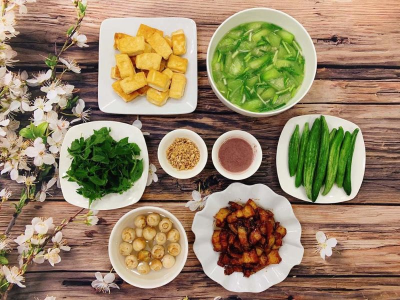gợi ý thực đơn bữa tối