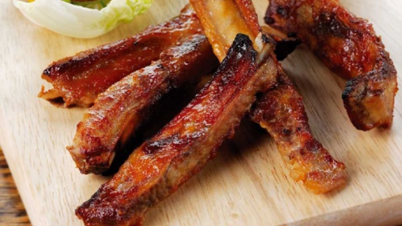 Sườn cây nướng sa tế siêu cay, siêu ngon