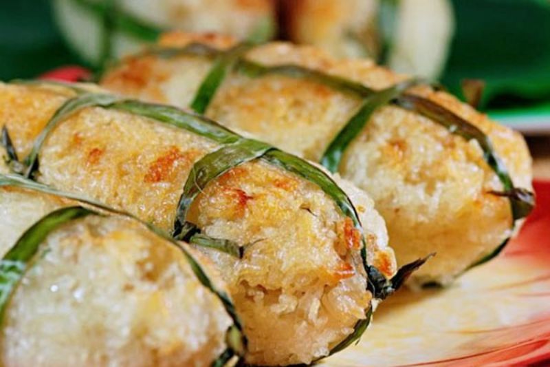 Chuối bọc nếp nướng