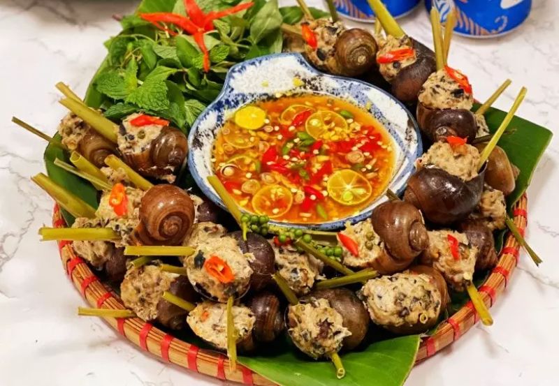 Ốc bươu đồng nhồi thịt